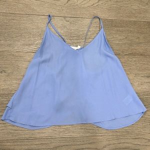 EUC Dusty Blue Butterfly Back Tank Top